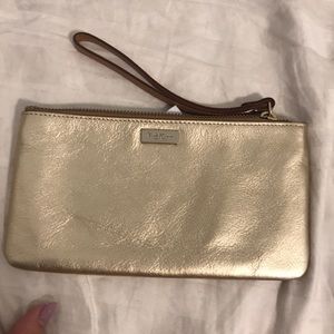 (Status unknown?) Kate Spade outlet gold wristlet